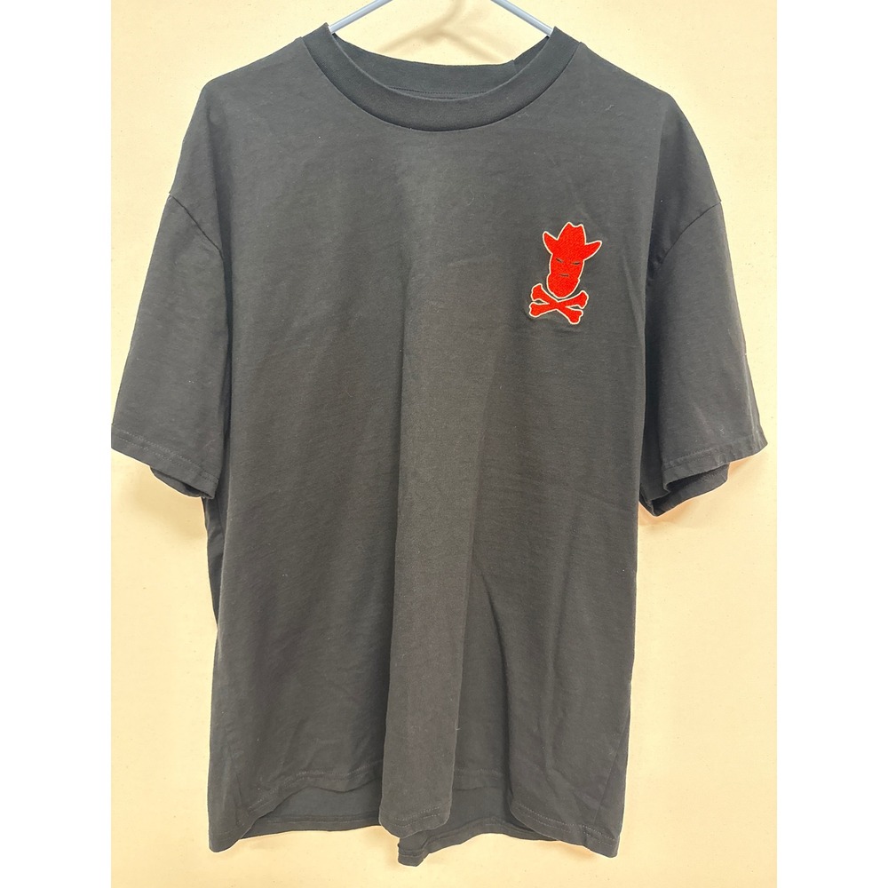 Crooks and Castles Mens Trail Map Graphic T-Shirt Black Red Large Streetwear